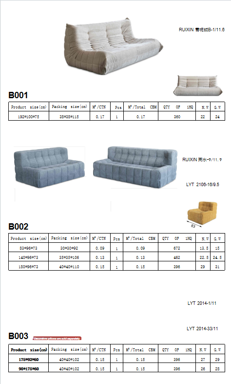 Compressed sofa