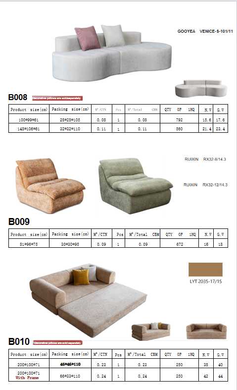 Compressed sofa