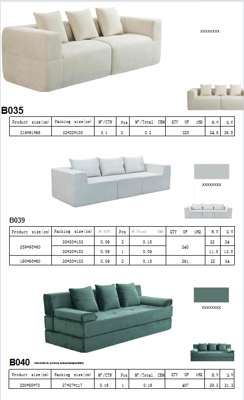 Compressed sofa