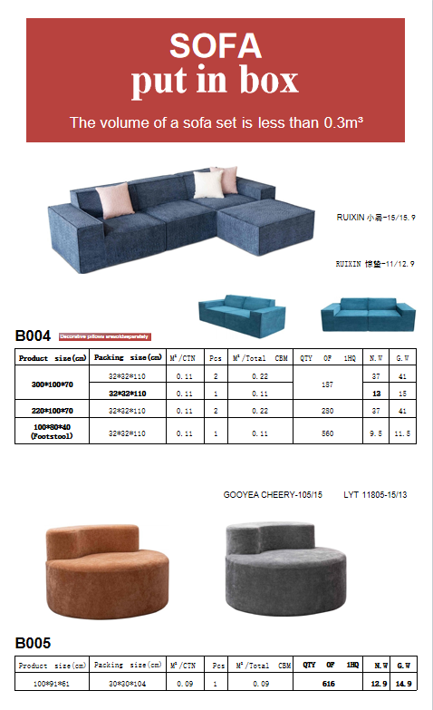Compressed sofa